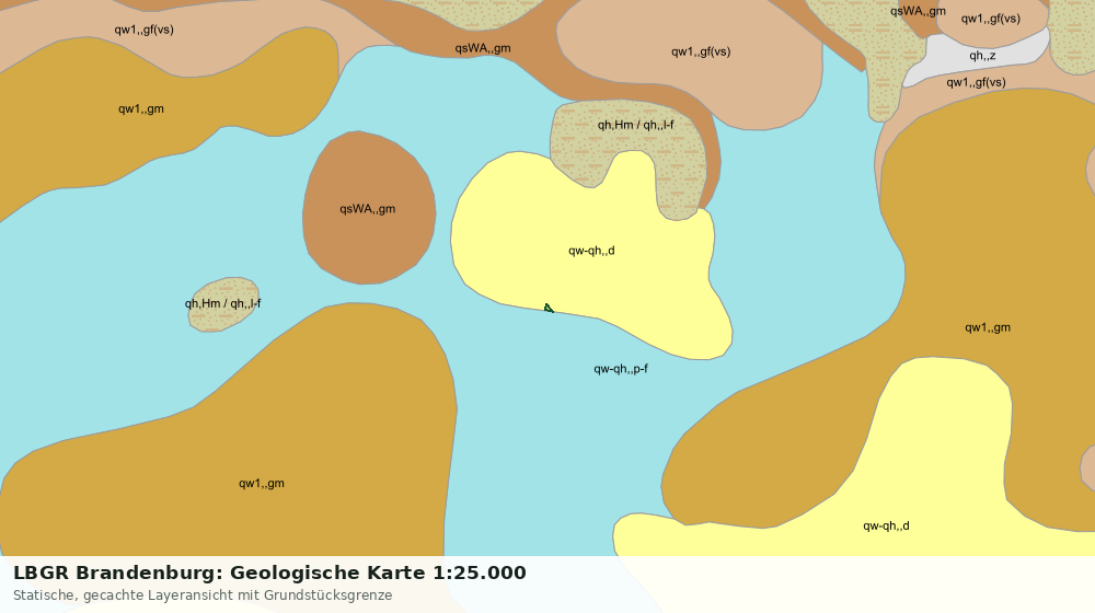 Statische Kartenansicht: LBGR Brandenburg: Geologische Karte 1:25.000