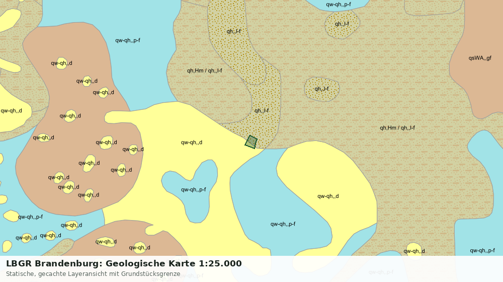 Statische Kartenansicht: LBGR Brandenburg: Geologische Karte 1:25.000