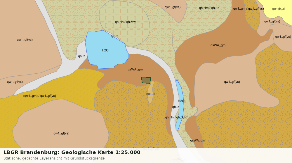 Statische Kartenansicht: LBGR Brandenburg: Geologische Karte 1:25.000