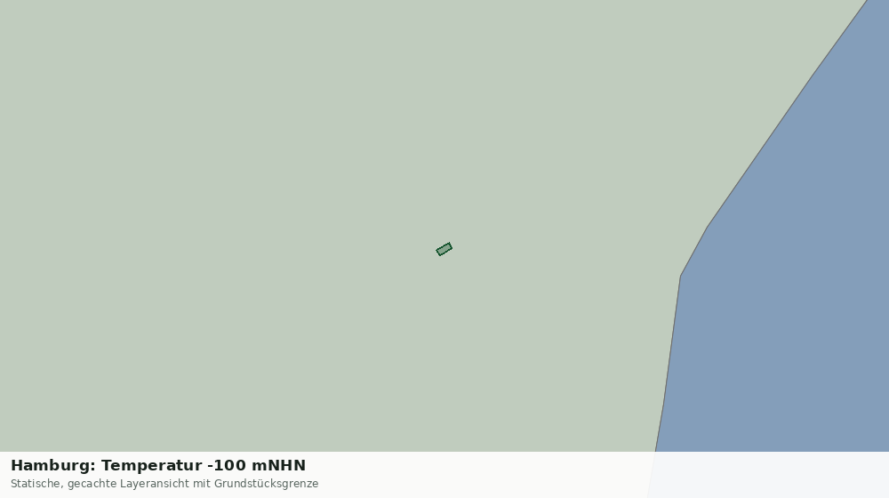 Statische Kartenansicht: Hamburg: Temperatur -100 mNHN