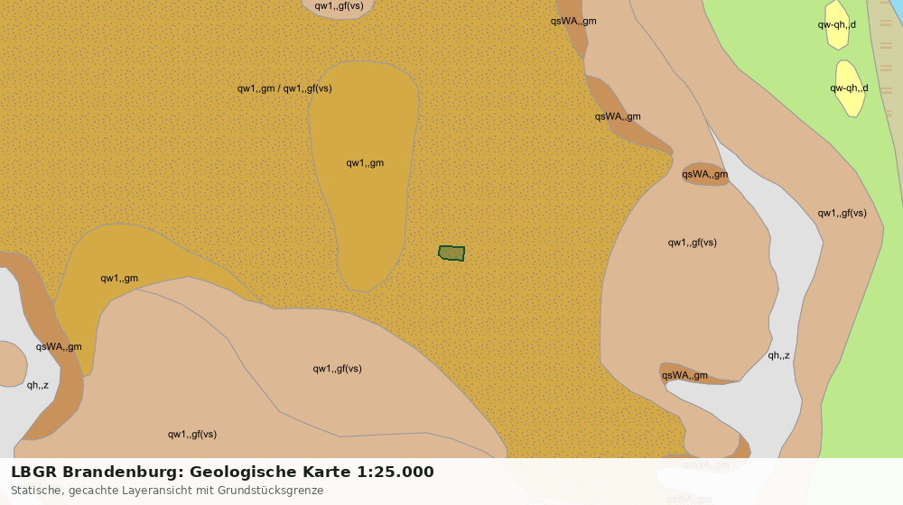 Statische Kartenansicht: LBGR Brandenburg: Geologische Karte 1:25.000
