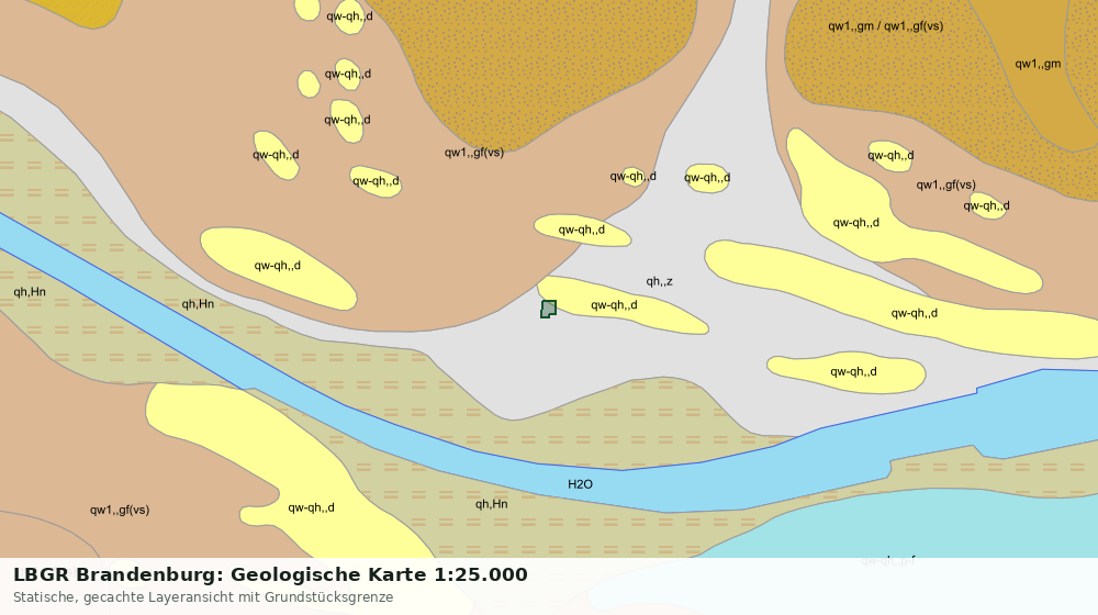 Statische Kartenansicht: LBGR Brandenburg: Geologische Karte 1:25.000