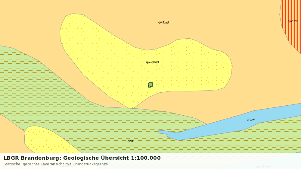 Statische Kartenansicht: LBGR Brandenburg: Geologische Übersicht 1:100.000