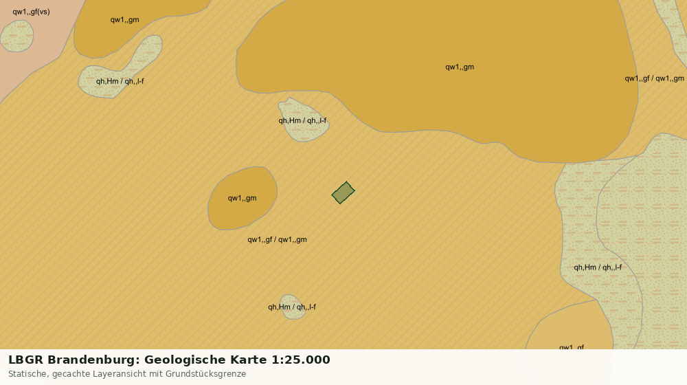 Statische Kartenansicht: LBGR Brandenburg: Geologische Karte 1:25.000