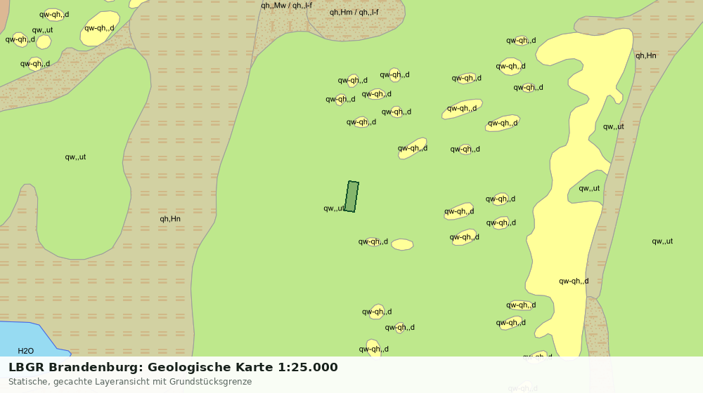 Statische Kartenansicht: LBGR Brandenburg: Geologische Karte 1:25.000