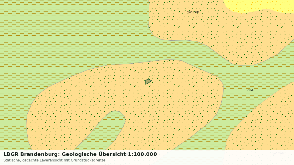Statische Kartenansicht: LBGR Brandenburg: Geologische Übersicht 1:100.000