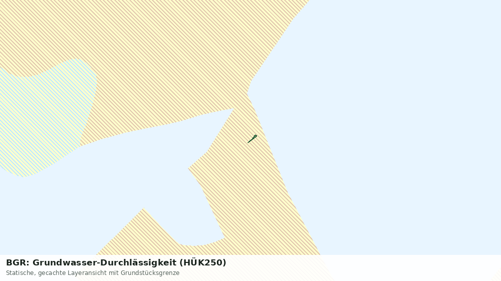 Statische Kartenansicht: BGR: Grundwasser-Durchlässigkeit (HÜK250)