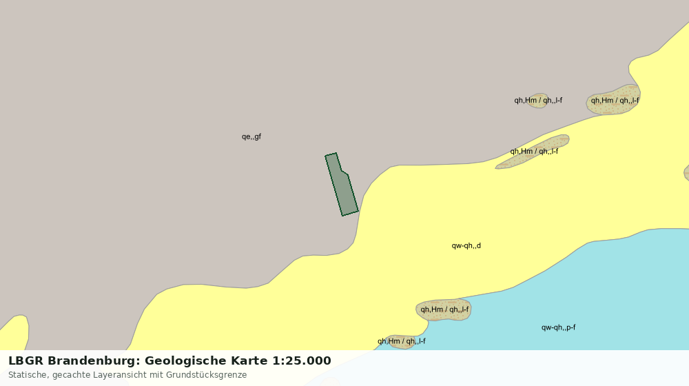 Statische Kartenansicht: LBGR Brandenburg: Geologische Karte 1:25.000