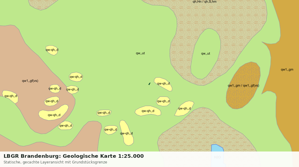 Statische Kartenansicht: LBGR Brandenburg: Geologische Karte 1:25.000