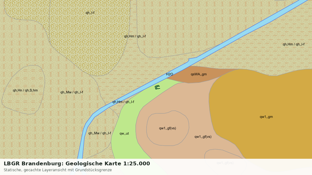 Statische Kartenansicht: LBGR Brandenburg: Geologische Karte 1:25.000