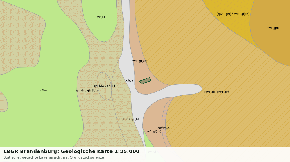 Statische Kartenansicht: LBGR Brandenburg: Geologische Karte 1:25.000