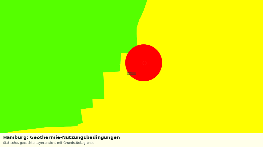 Statische Kartenansicht: Hamburg: Geothermie-Nutzungsbedingungen