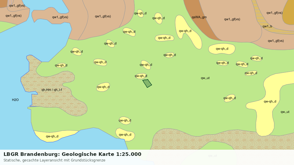 Statische Kartenansicht: LBGR Brandenburg: Geologische Karte 1:25.000