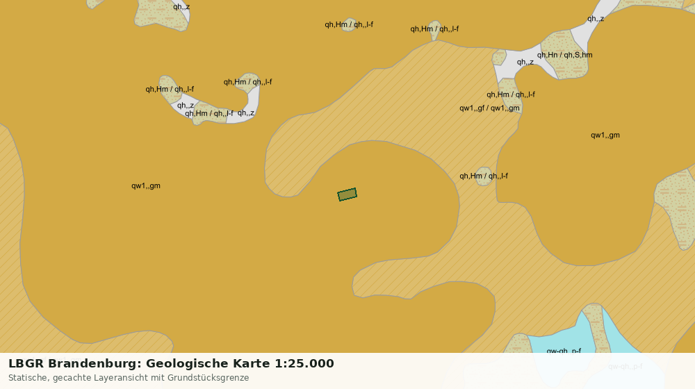 Statische Kartenansicht: LBGR Brandenburg: Geologische Karte 1:25.000