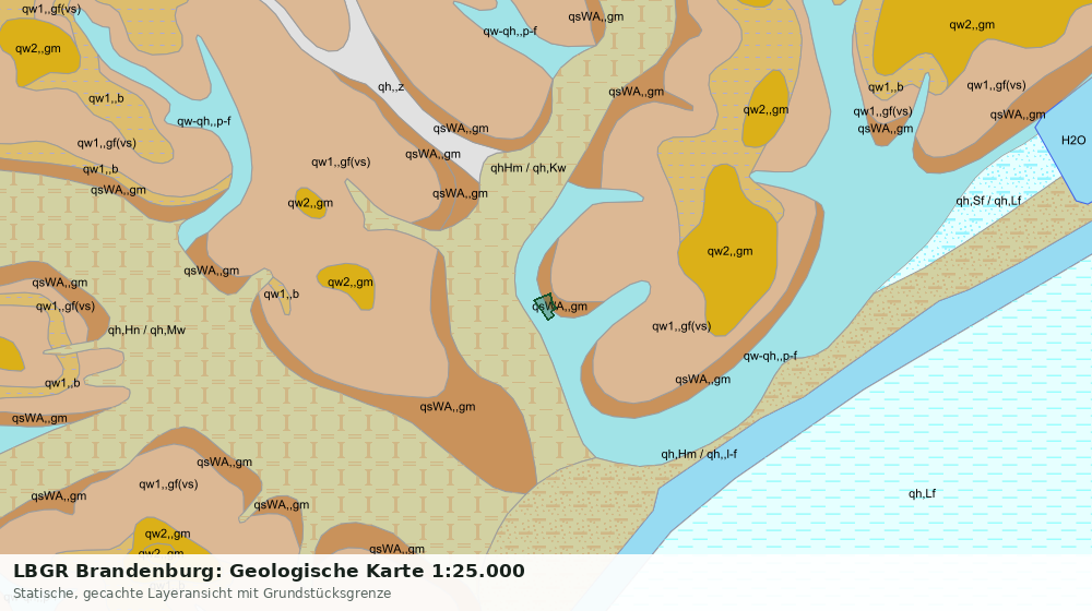 Statische Kartenansicht: LBGR Brandenburg: Geologische Karte 1:25.000