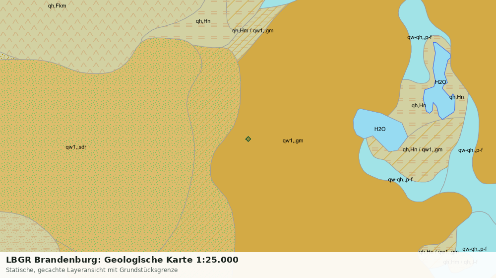 Statische Kartenansicht: LBGR Brandenburg: Geologische Karte 1:25.000
