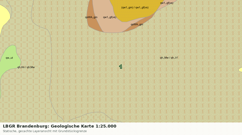 Statische Kartenansicht: LBGR Brandenburg: Geologische Karte 1:25.000