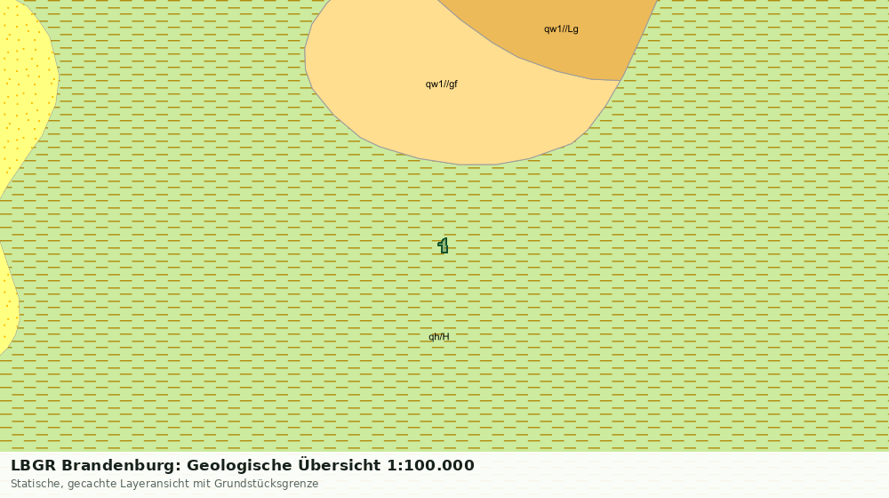 Statische Kartenansicht: LBGR Brandenburg: Geologische Übersicht 1:100.000