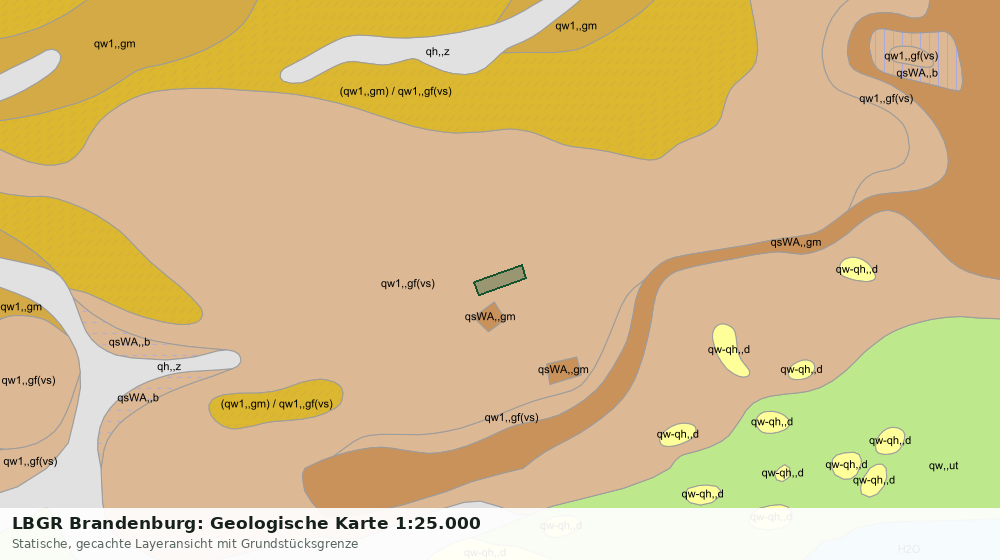 Statische Kartenansicht: LBGR Brandenburg: Geologische Karte 1:25.000