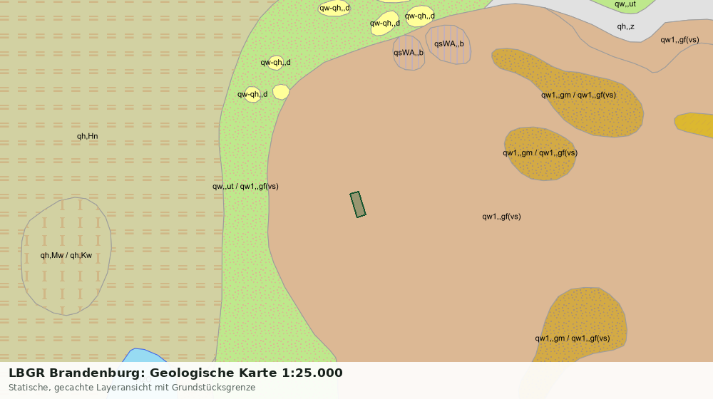 Statische Kartenansicht: LBGR Brandenburg: Geologische Karte 1:25.000
