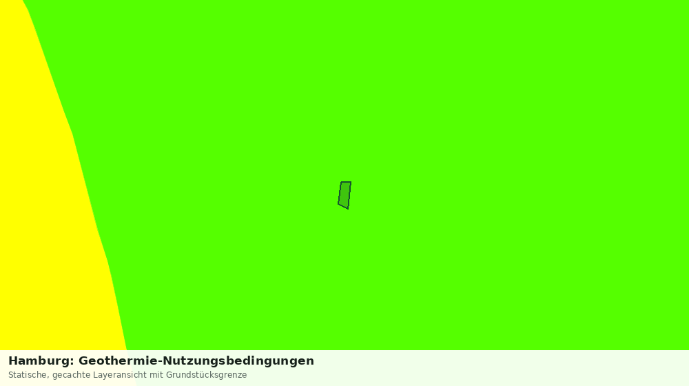 Statische Kartenansicht: Hamburg: Geothermie-Nutzungsbedingungen