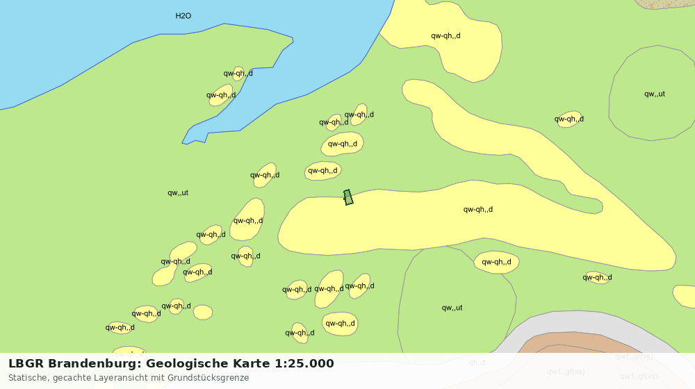 Statische Kartenansicht: LBGR Brandenburg: Geologische Karte 1:25.000