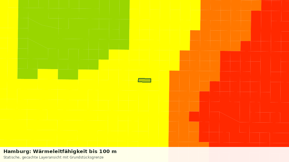 Statische Kartenansicht: Hamburg: Wärmeleitfähigkeit bis 100 m
