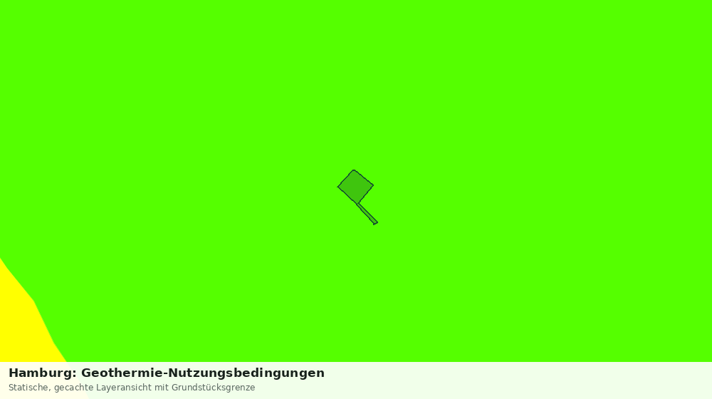 Statische Kartenansicht: Hamburg: Geothermie-Nutzungsbedingungen
