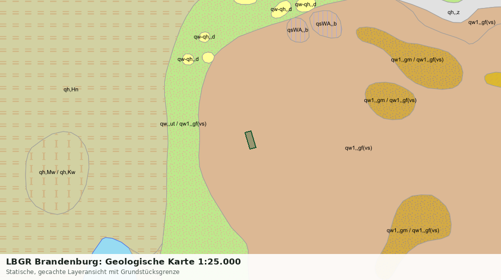 Statische Kartenansicht: LBGR Brandenburg: Geologische Karte 1:25.000