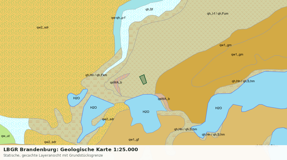 Statische Kartenansicht: LBGR Brandenburg: Geologische Karte 1:25.000