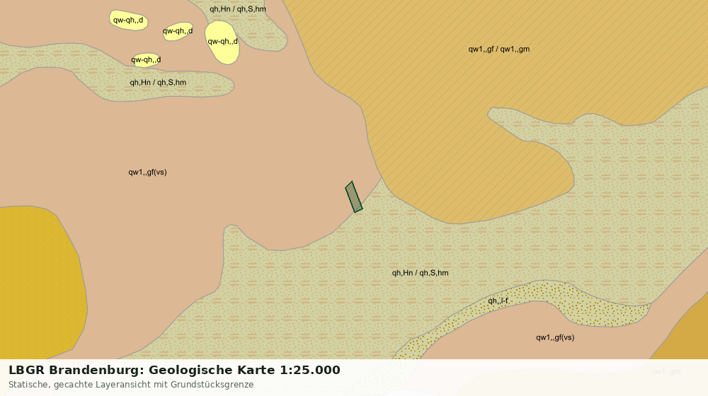 Statische Kartenansicht: LBGR Brandenburg: Geologische Karte 1:25.000