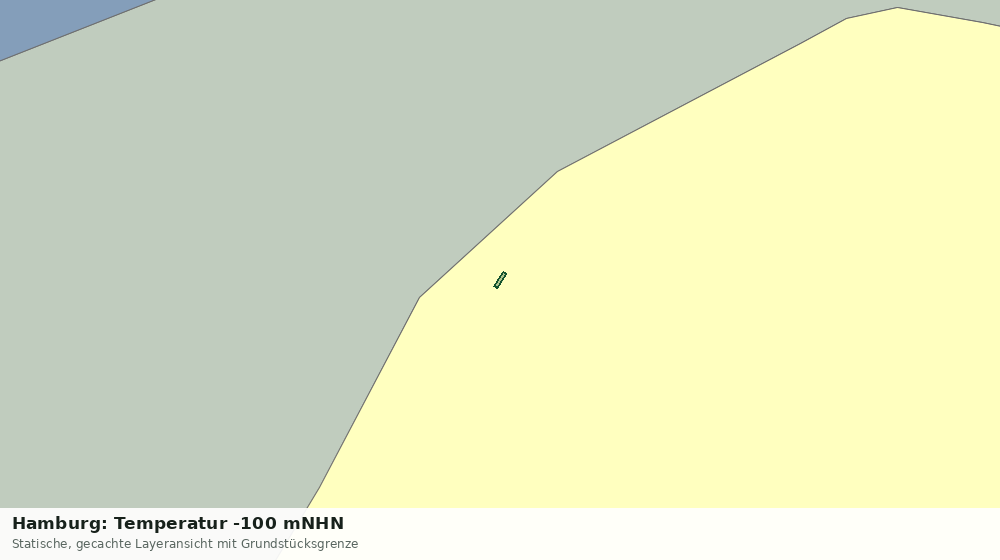 Statische Kartenansicht: Hamburg: Temperatur -100 mNHN