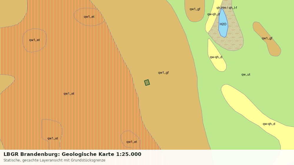 Statische Kartenansicht: LBGR Brandenburg: Geologische Karte 1:25.000