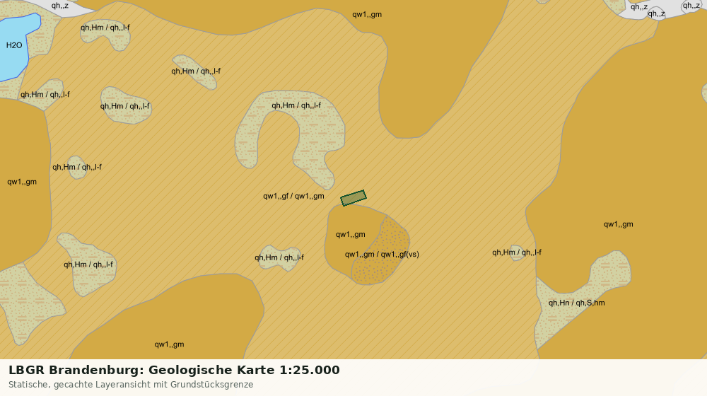 Statische Kartenansicht: LBGR Brandenburg: Geologische Karte 1:25.000