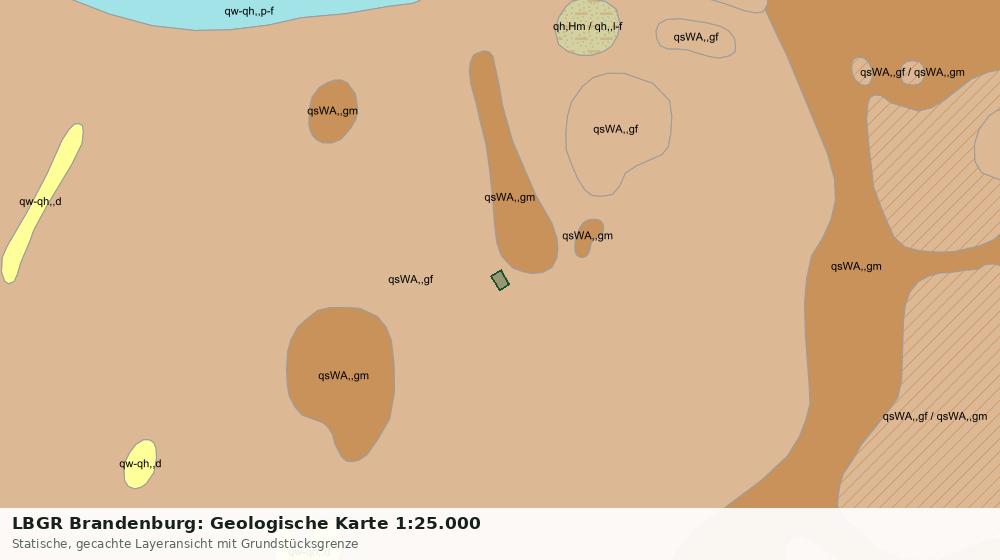 Statische Kartenansicht: LBGR Brandenburg: Geologische Karte 1:25.000