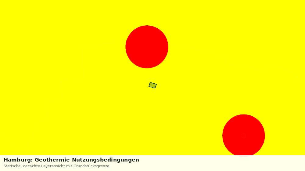 Statische Kartenansicht: Hamburg: Geothermie-Nutzungsbedingungen