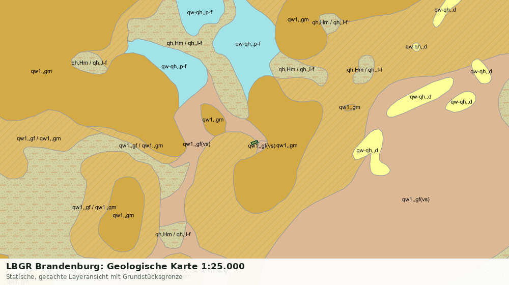 Statische Kartenansicht: LBGR Brandenburg: Geologische Karte 1:25.000