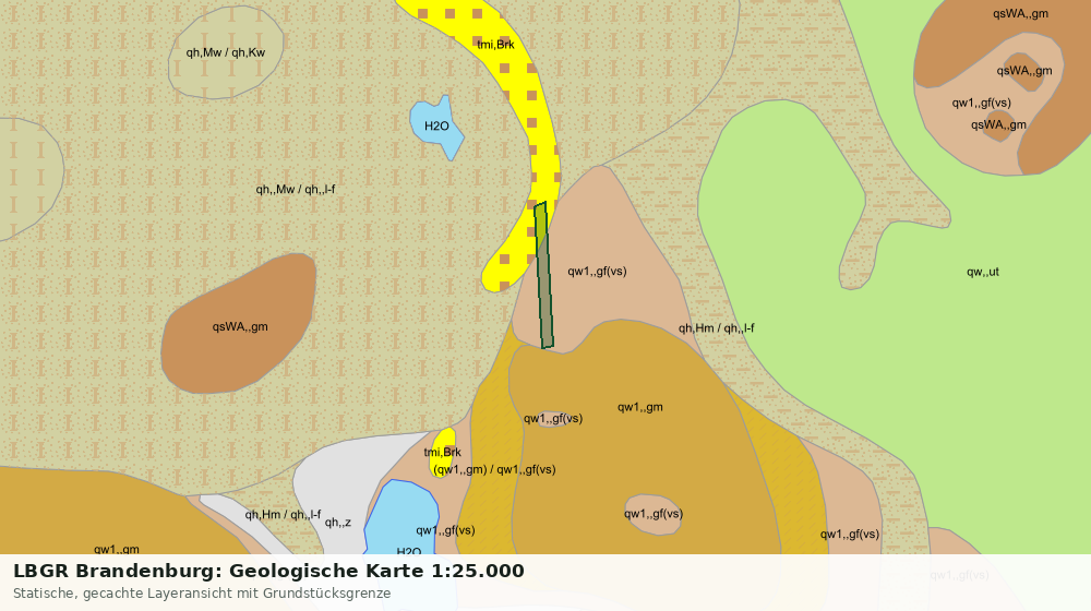 Statische Kartenansicht: LBGR Brandenburg: Geologische Karte 1:25.000