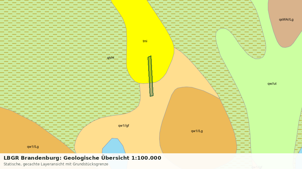 Statische Kartenansicht: LBGR Brandenburg: Geologische Übersicht 1:100.000