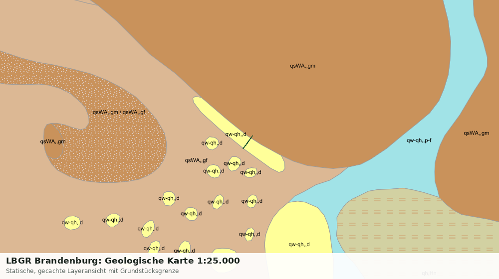 Statische Kartenansicht: LBGR Brandenburg: Geologische Karte 1:25.000
