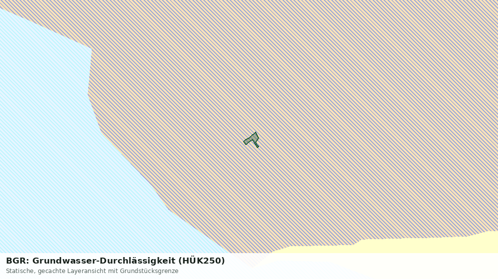 Statische Kartenansicht: BGR: Grundwasser-Durchlässigkeit (HÜK250)
