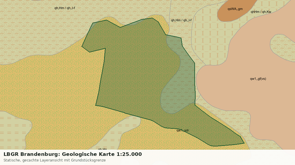 Statische Kartenansicht: LBGR Brandenburg: Geologische Karte 1:25.000
