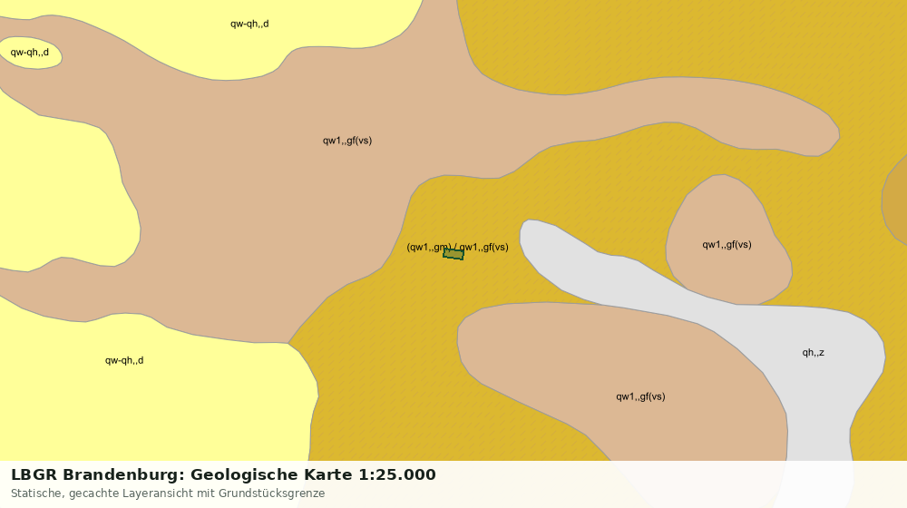 Statische Kartenansicht: LBGR Brandenburg: Geologische Karte 1:25.000