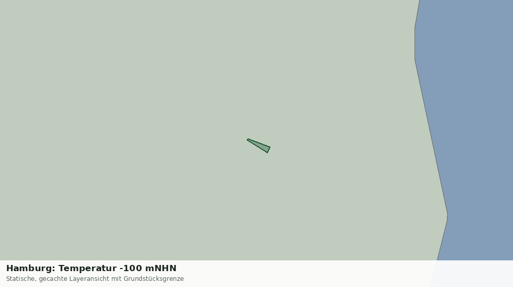 Statische Kartenansicht: Hamburg: Temperatur -100 mNHN