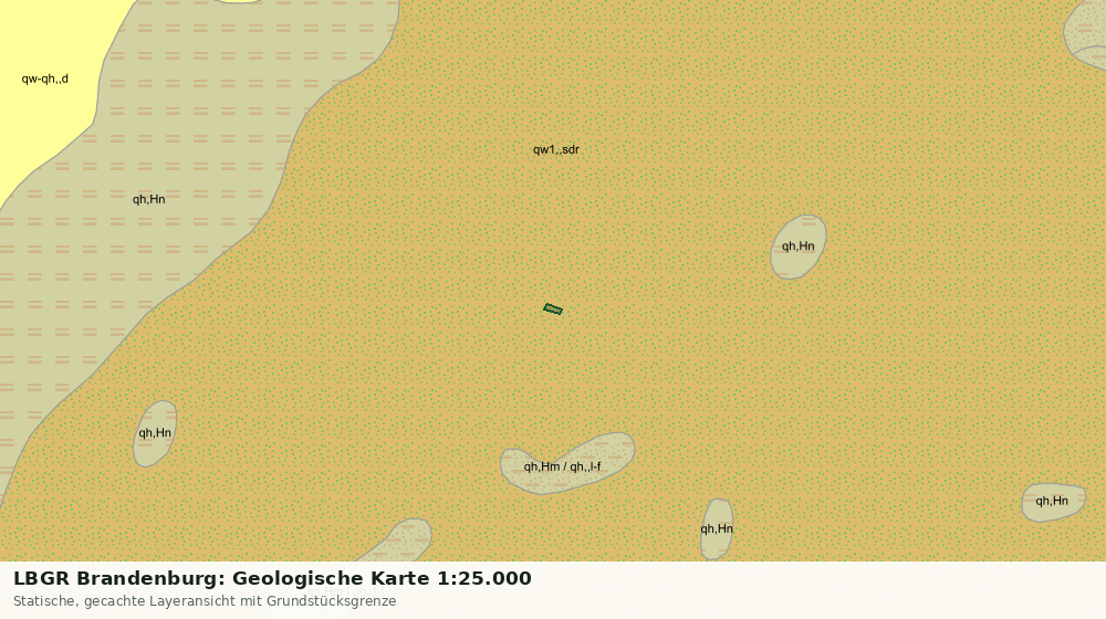 Statische Kartenansicht: LBGR Brandenburg: Geologische Karte 1:25.000