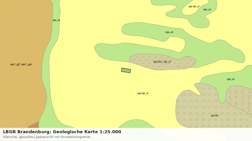 Statische Kartenansicht: LBGR Brandenburg: Geologische Karte 1:25.000