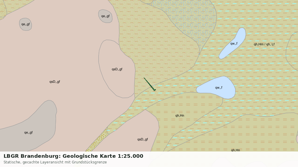 Statische Kartenansicht: LBGR Brandenburg: Geologische Karte 1:25.000