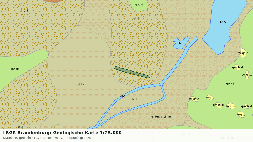 Statische Kartenansicht: LBGR Brandenburg: Geologische Karte 1:25.000