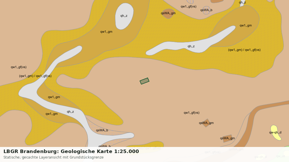 Statische Kartenansicht: LBGR Brandenburg: Geologische Karte 1:25.000