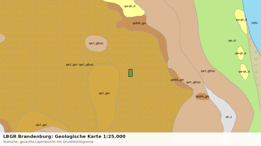 Statische Kartenansicht: LBGR Brandenburg: Geologische Karte 1:25.000